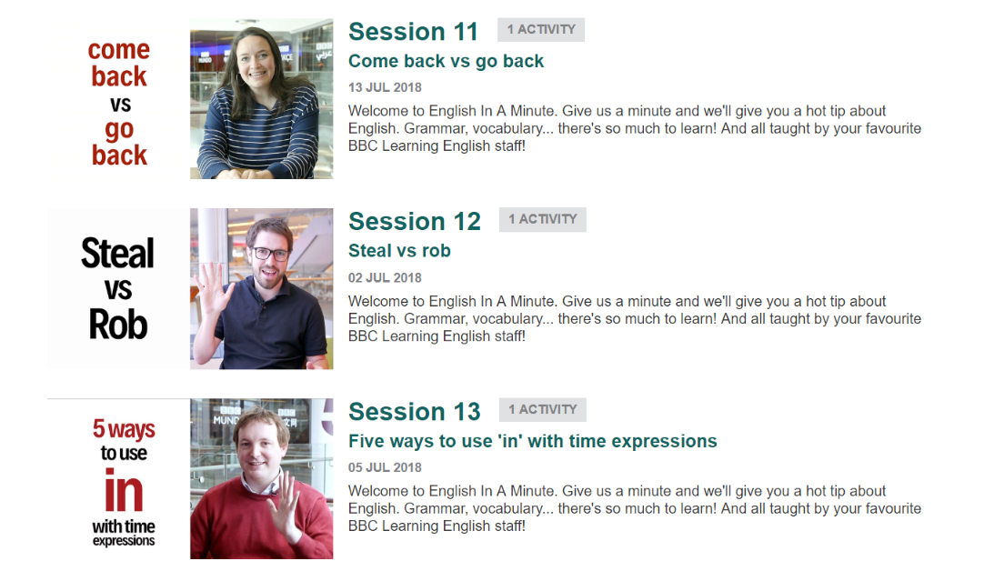 Do you Have One Minute? Four sites to Learn English in One Minute | Blog de  Cristina